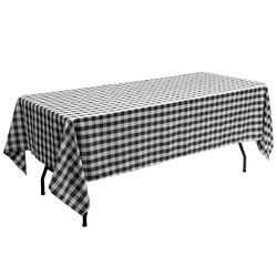 10 Pcs 60" x 102" Rectangular Polyester Checker Kitchen Tablecloth