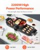 Hot Pot with Grill 2300W 2-in-1 Electric Smokeless BBQ Pan with Removable Pot
