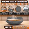 4 Pcs Microwave Bowl Holders for Hot Food 7.5 inch Gray Microwave Bowl Cozy Holders for Safe & Easy Handling of Hot Bowls Saucers & Cups Machine Washa