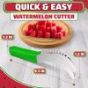 Watermelon Slicer Cutter Tool Durable Stainless Steel Blade Watermelon Cutter with Ergonomic Handle Slice or Cube Cantaloupe & Honeydew Quick Mess Fre