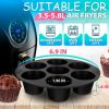 Air Fryer Muffin Pan 3.5 5.8L Compatible 7 Cup Tray Nonstick Silicone Muffin Pans for Baking Air Fryer Silicone Egg Mold with 7.09 x7.09 x0.28 inch Si