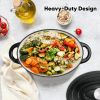 Cast iron soup POTS are suitable for various tools, such as ceramic, gas, induction cookers or barbecue grills. It can be used for cooking